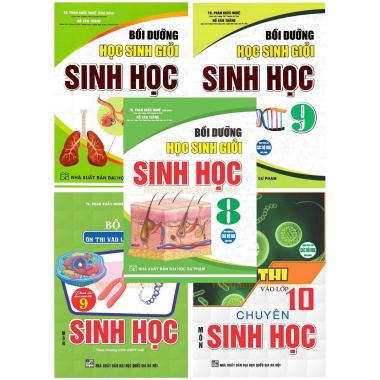 Combo Bồi Dưỡng Học Sinh Giỏi Sinh Học THCS Và Luyện Thi Vào Lớp 10 Chuyên (Bộ 5 Cuốn)