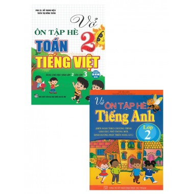 Combo Vở Ôn Tập Hè Toán, Tiếng Việt, Tiếng Anh Lớp 2 (Theo Chương Trình Tiểu Học Mới)