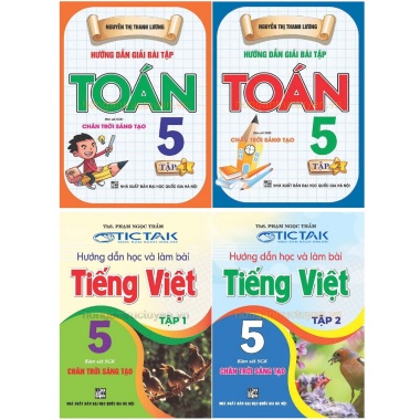 Combo Hướng Dẫn Giải Bài Tập Toán + Tiếng Việt Lớp 5 (Bám Sát SGK Chân Trời Sáng Tạo)