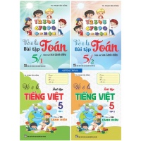 Combo Vở Ô Li Bài Tập Toán + Tiếng Việt Lớp 5 (Bám Sát SGK Cánh Diều)