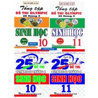 Combo Tuyển Tập 25 Năm Đề Thi Olympic 30 Tháng 4 + Tổng Tập Đề Thi Olympic 30 Tháng 4 Môn Sinh Học Lớp 10 + 11 (Bộ 4 Cuốn)