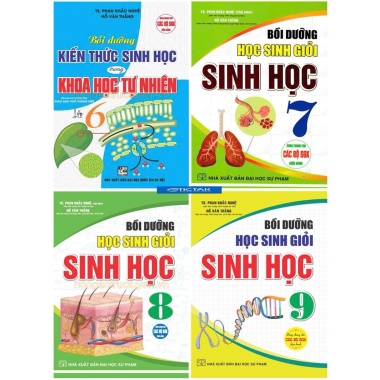 Combo Bồi Dưỡng Học Sinh Giỏi Sinh Học Lớp 6, 7, 8, 9 (Bộ 4 Cuốn)